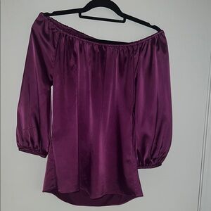 Elegant Off-Shoulder Purple Top